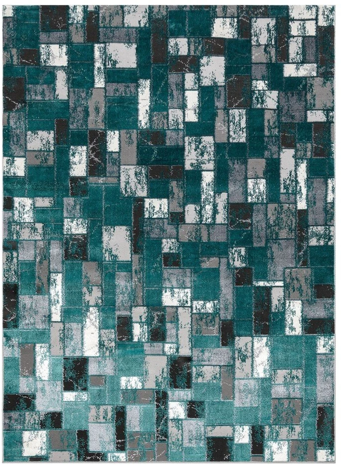 Kilimas 120 × 170 cm, žalia ir antracito spalvos WELLI