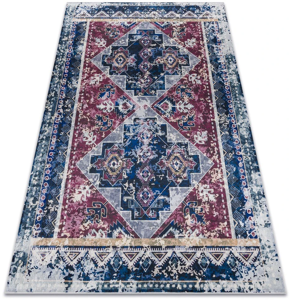 Kilimas 120×170 cm raudona ir mėlyna ARLEN