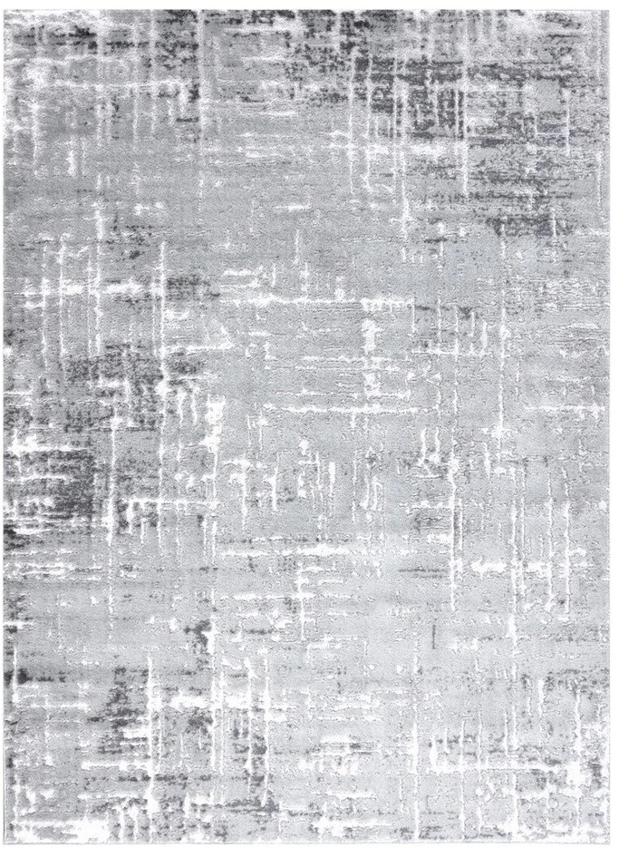 Kilimas 140 × 190 cm, pilkos ir baltos spalvos TREX LINES