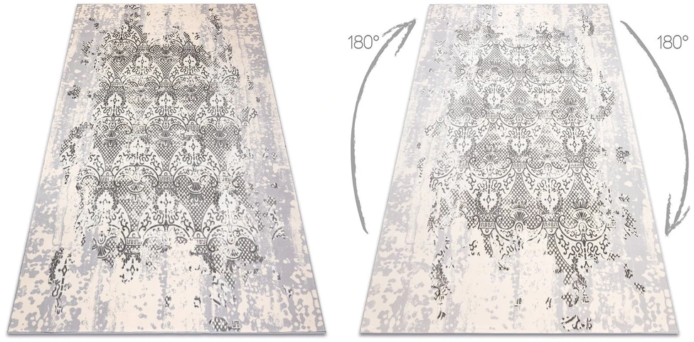 Kilimas 140 × 190 cm, pilkos spalvos IONA ORNAMENT