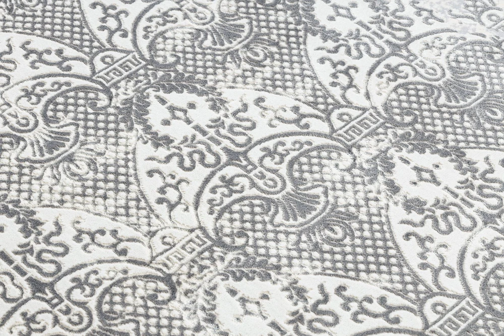 Kilimas 140 × 190 cm, pilkos spalvos IONA ORNAMENT