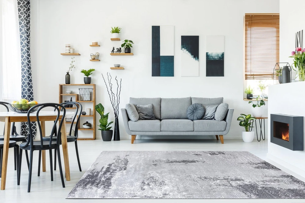 Kilimas 140 × 190 cm, pilkos spalvos TREX VINTAGE