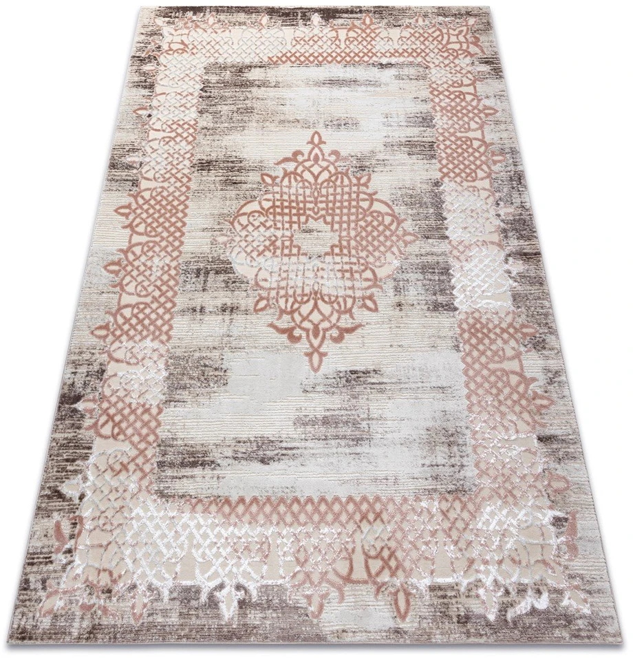 Kilimas 140 × 190 cm, smėlio ir rožinės spalvos IONA