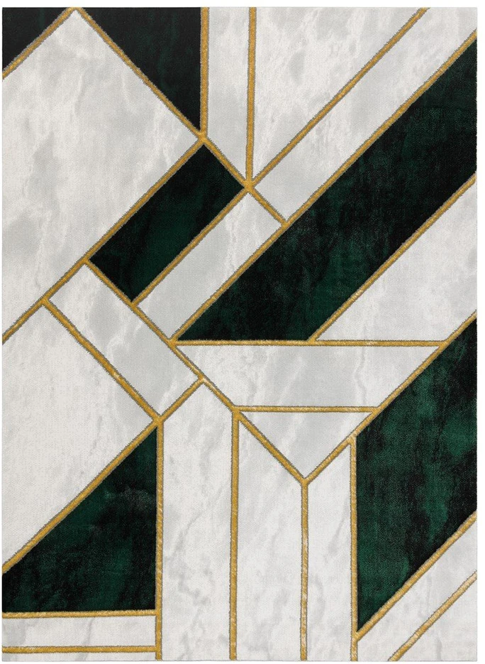 Kilimas 140 × 190 cm, tamsiai žalia ir aukso spalvos ESTEMA