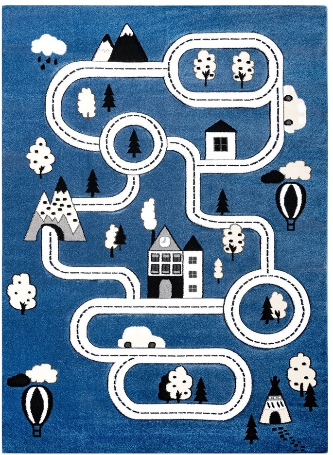 Kilimas 160 × 220 cm, mėlynos spalvos TOWN