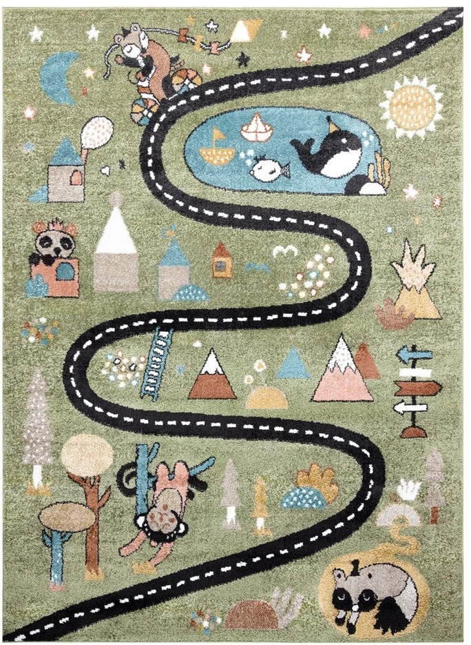 Kilimas 160 × 220 cm, žalios spalvos BEO ROUTE