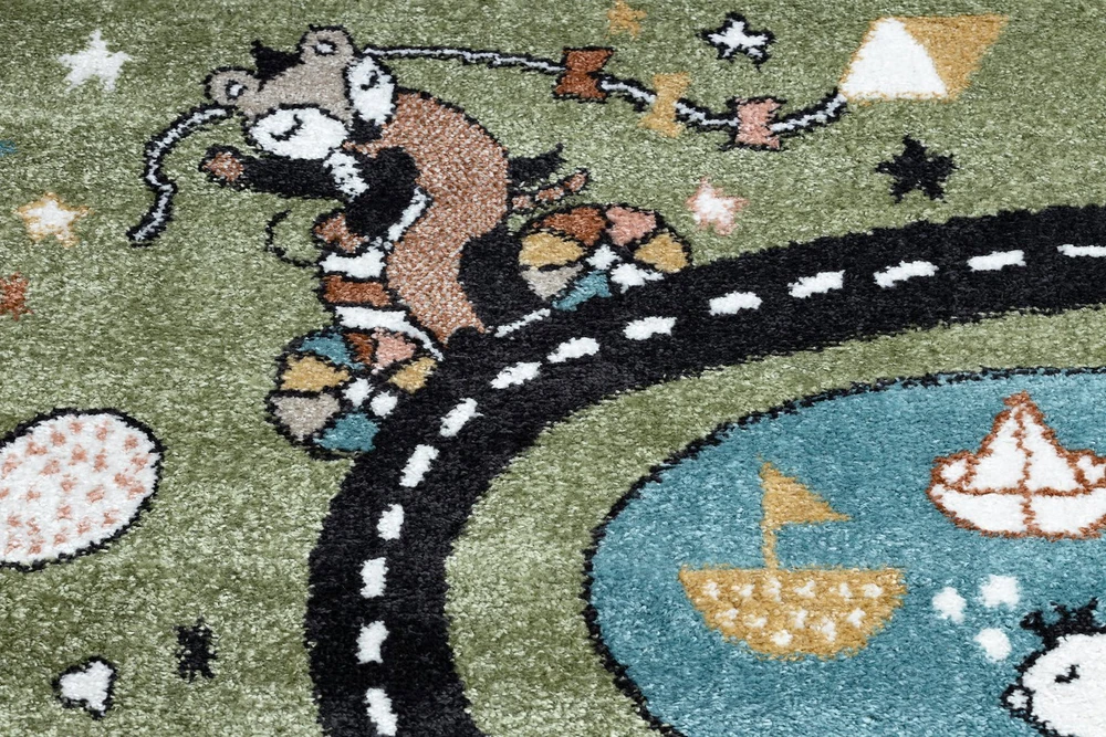 Kilimas 160 × 220 cm, žalios spalvos BEO ROUTE