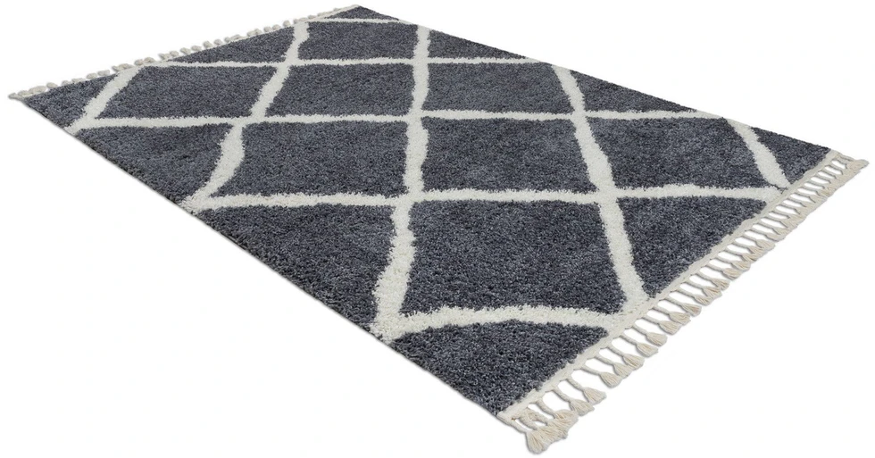 Kilimas 60 × 250 cm, pilkos spalvos WELBEN CROSS