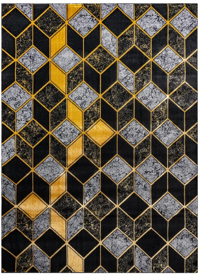 Kilimas 60 × 300 cm, juodos ir auksinės spalvos MOSSE