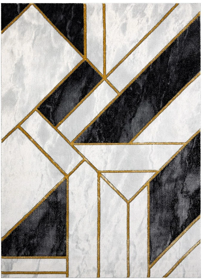 Kilimas 80 × 150 cm, juodos ir auksinės spalvos ESTEMA