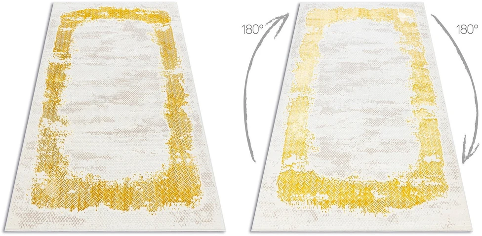 Kilimas 80 × 150 cm, kreminės ir auksinės spalvos IONA