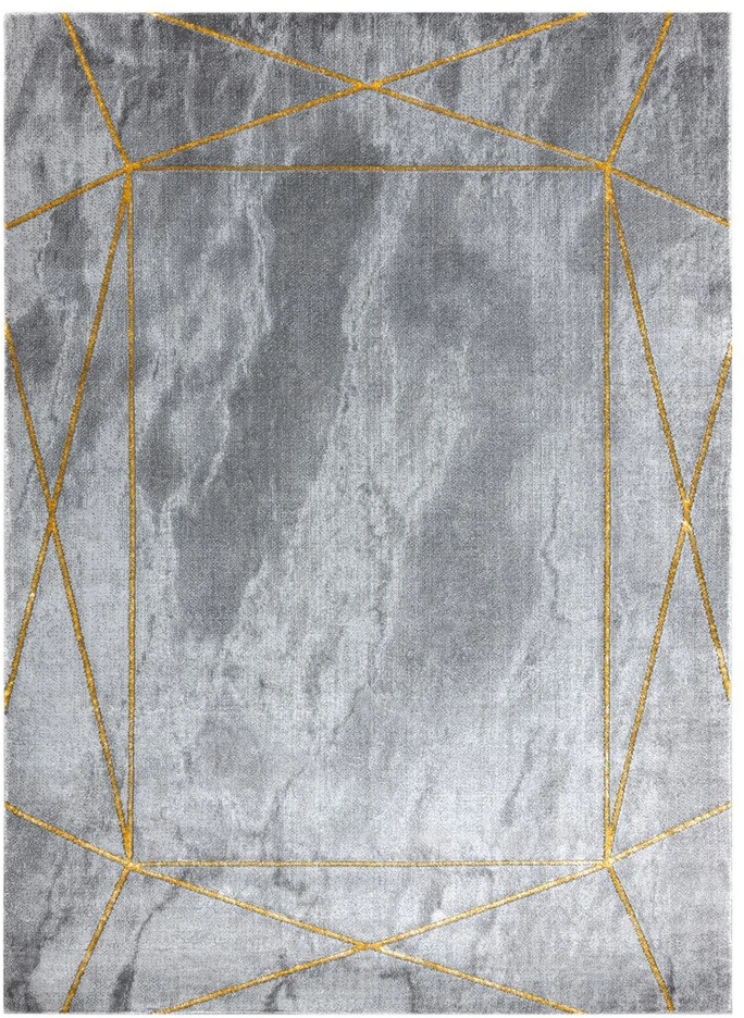 Kilimas 80 × 150 cm, pilkos ir auksinės spalvos ESTEMA