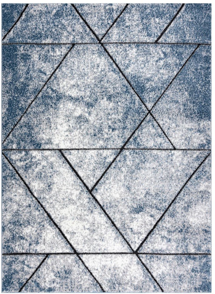 Kilimas 80 × 150 cm, pilkos ir mėlynos spalvos VERS WALL