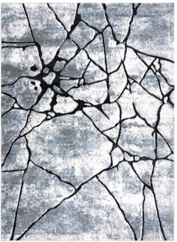 Kilimas 80 × 150 cm, pilkos ir mėlynos spalvos VERS CRACKS