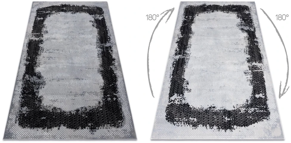 Kilimas 80 × 150 cm, pilkos spalvos IONA FRAME