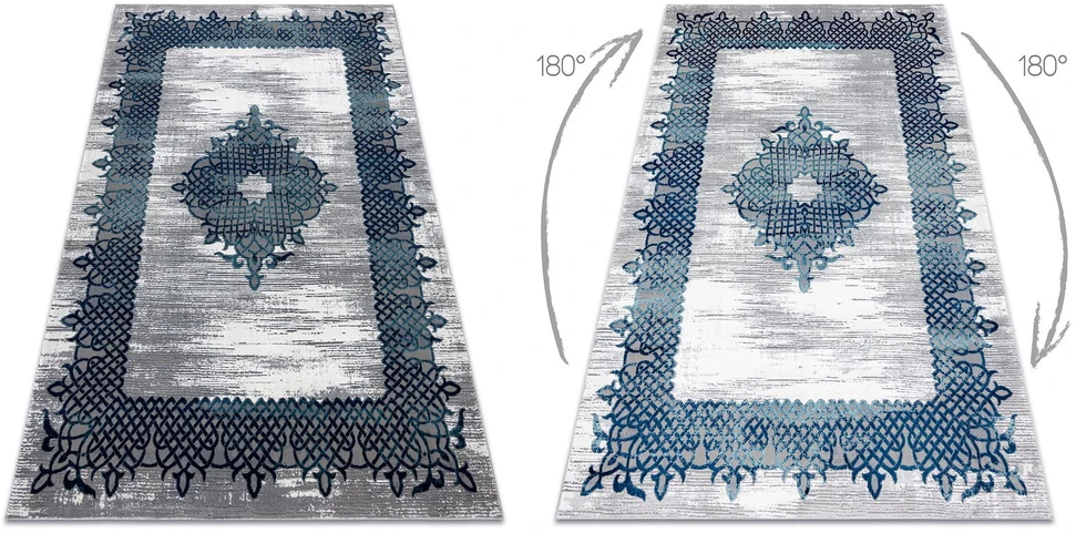 Kilimas 80 × 150 cm, pilkos spalvos IONA