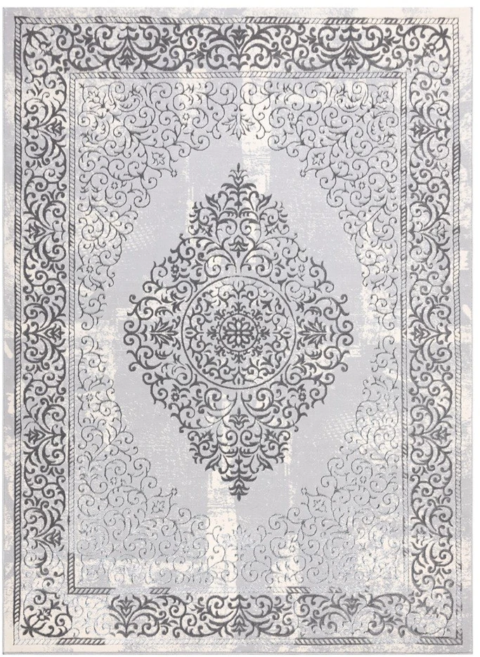 Kilimas 80 × 150 cm, pilkos spalvos IONA ROSETTE