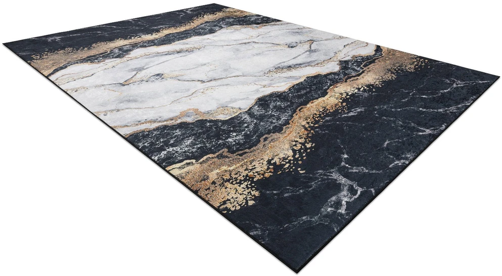 Kilimas juodas 160×220 cm iš poliesterio Mark Hakano