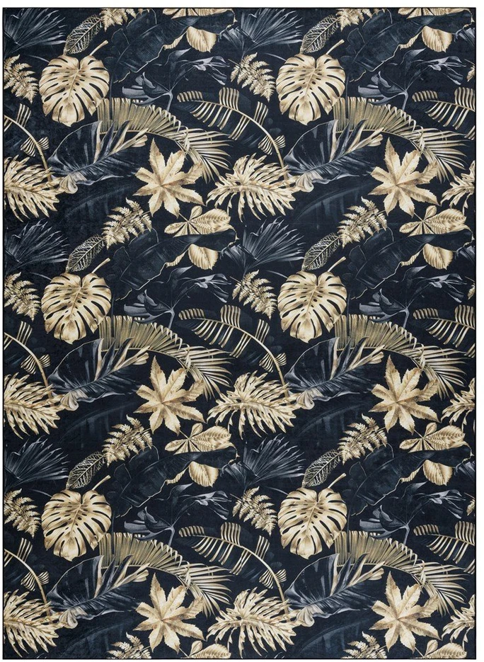 Kilimas LEAVES4 80×150 juodas ir auksinis ARLEN