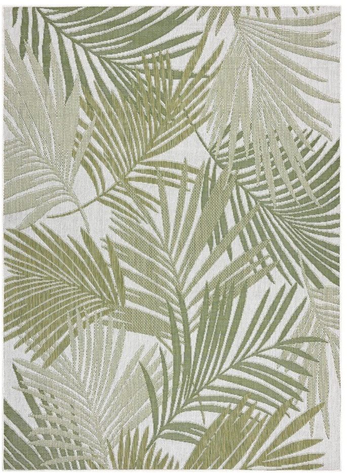 Kilimas su palmių raštu šviesiai žalios ir kreminės spalvos Vinea Palms