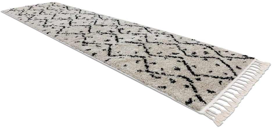 Kilimas Zigzak 60 × 250 cm, kreminės spalvos WELBEN