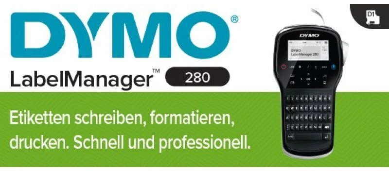 DYMO LabelManager 280 etikečių spausdintuvas Perkėlimas terminiu būdu D1 QWERTY