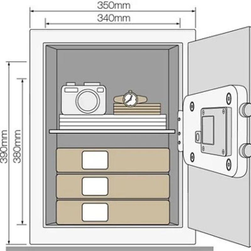 Seifas - Yale YSV/390/DB2 40L Plieninis Juodas