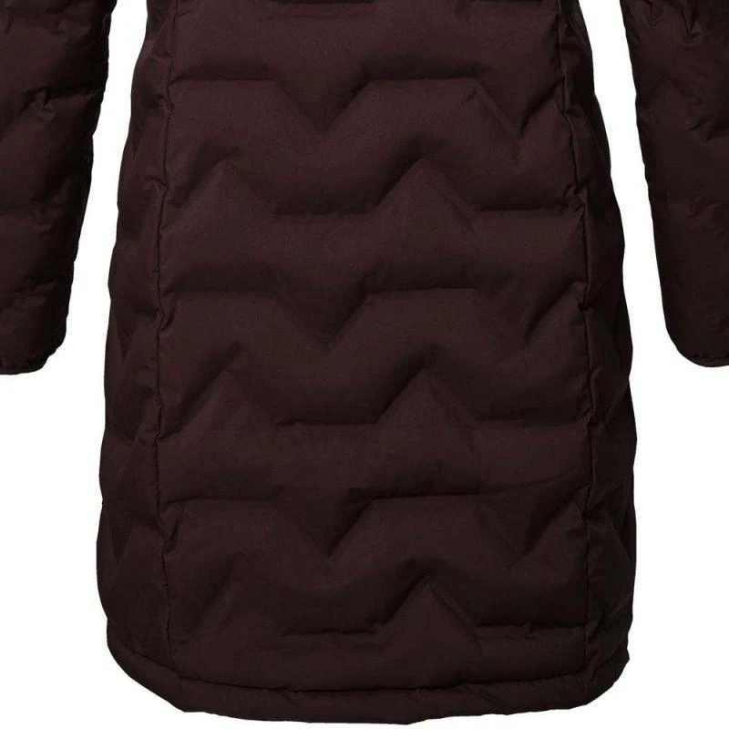 Killtec KOW 9 moteriška dygsniuota striukė su gobtuvu, neperšlampamas ilgas žieminis parkas, bordo spalvos (41806/447)