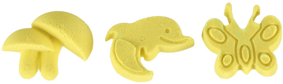 Kinetinis smėlis maišelyje 1kg, Geltonos spalvos