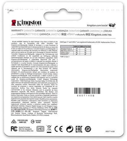 Ausinės KINGSTON 128GB USB 3.2 USB atmintinė DataTraveler microDuo 3C