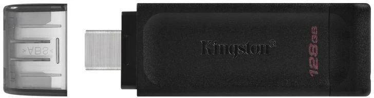 Ausinės KINGSTON 128GB USB-C 3.2 Gen1 DataTraveler 70 USB atmintinė