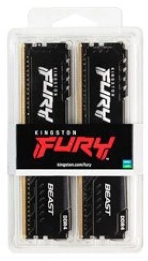 KINGSTON 32GB 3200MHz DDR4 CL16 DIMM rinkinys iš 2 1Gx8 FURY Beast Juodas