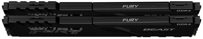 KINGSTON 32GB 3200MHz DDR4 CL16 DIMM rinkinys iš 2 1Gx8 FURY Beast Juodas