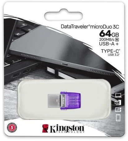 KINGSTON 64GB USB 3.2 DataTraveler microDuo 3C