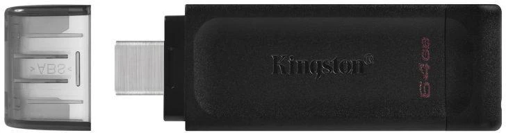 Ausinės KINGSTON 64GB USB-C 3.2 Gen1 DataTraveler 70 USB atmintinė