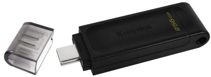 Ausinės „KINGSTON DataTraveler 70“ 256 GB USB-C atmintinė