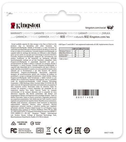 Ausinės „KINGSTON DataTraveler 70“ 256 GB USB-C atmintinė