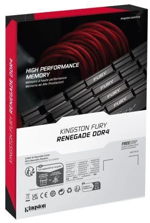RAM Kingston KF436C16RB12/16 16GB 3600MT/s DDR4 CL16 DIMM 1Gx8 FURY Renegade Juodas | Kingston
