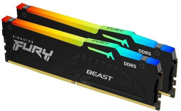 KINGSTON DDR5 32GB 6000MT/s CL30 DIMM (Komplektas iš 2) FURY Beast RGB EXPO