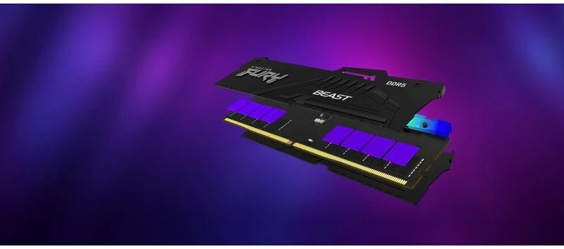 KINGSTON DDR5 32GB 6000MT/s CL30 DIMM (Komplektas iš 2) FURY Beast RGB EXPO