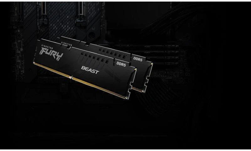 Ausinės Kingston FURY DDR5 32GB (2x16GB) 5600MHz CL40 Beast Juoda XMP