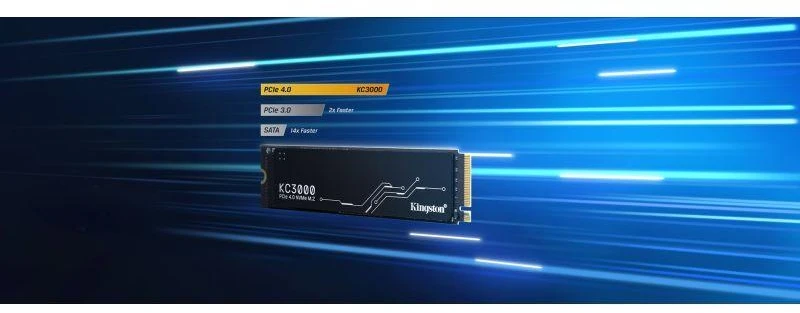 Ausinės Kingston KC3000 SSD (2TB; M.2 2280; PCIe 4.0 x4 NVMe; SKC3000D/2048G)