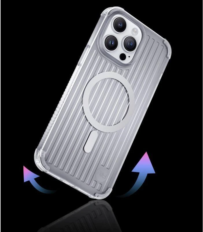 Kingxbar PQY Go Out Series magnetic Apple iPhone 14 Plus MagSafe dėklas telefonui juodos spalvos