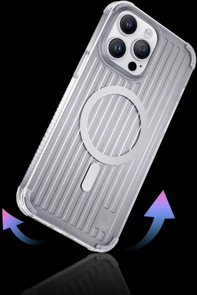 Dėklas Kingxbar PQY Go Out serijos magnetinė Apple iPhone 14 Plus MagSafe lazerinė spalva