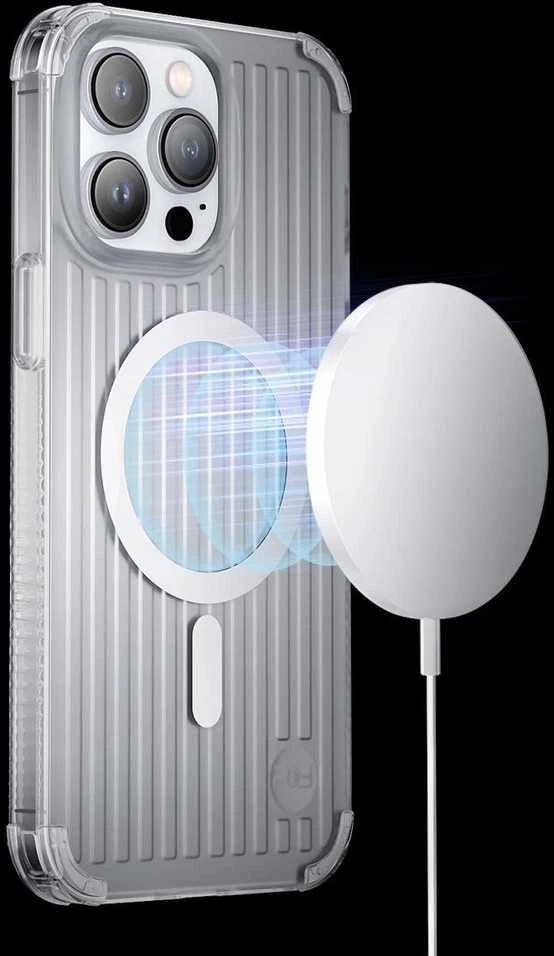 Kingxbar PQY Go Out Series magnetic Apple iPhone 14 Plus MagSafe dėklas telefonui juodos spalvos