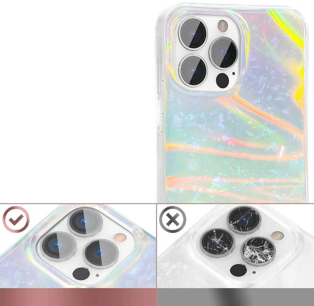 Kingxbar Shell Series luxury elegant phone dėklas telefonui Apple iPhone 13 Pro pearl-mint