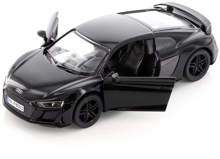 KiNSMART automobilis, 2020 Audi R8 Coupé, juodas