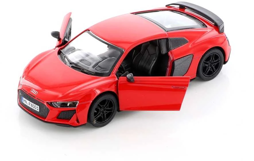 KiNSMART automobilis, 2020 Audi R8 Coupé, raudonas