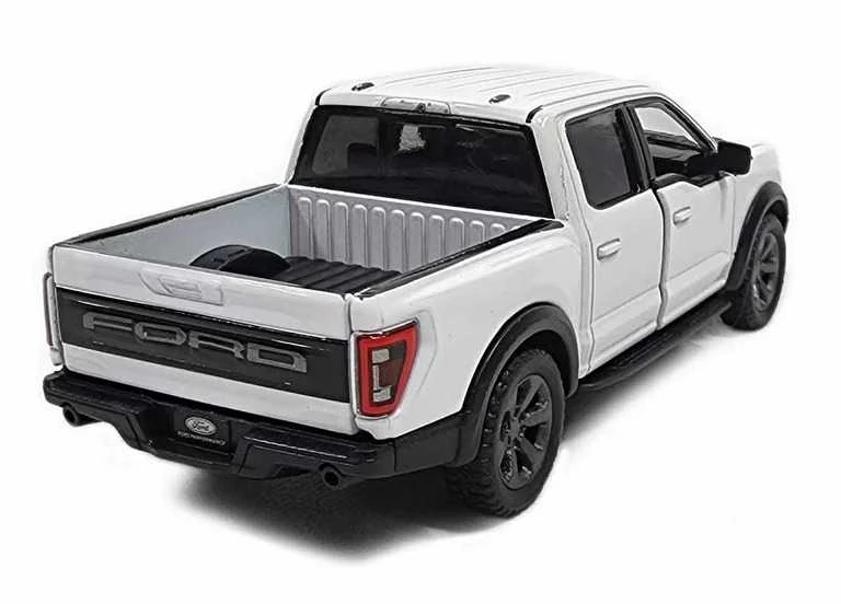 KiNSMART automobilis, 2022 Ford F-150 Raptor, baltas
