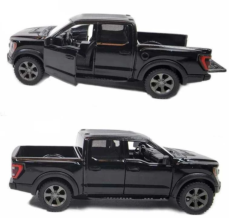 KiNSMART automobilis, 2022 Ford F-150 Raptor, juodas